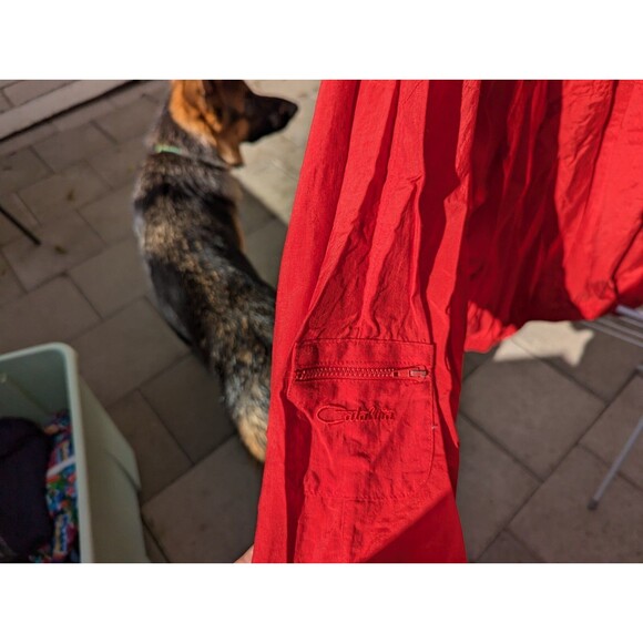 Vintage Catalina Track Suit Windbreaker Nylon Jacket Red 80’s 90’s No Size Tag - Picture 8 of 14